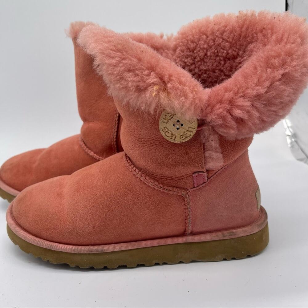 Ugg Bailey With Button Pink Booties. Size 7. In G… - image 2
